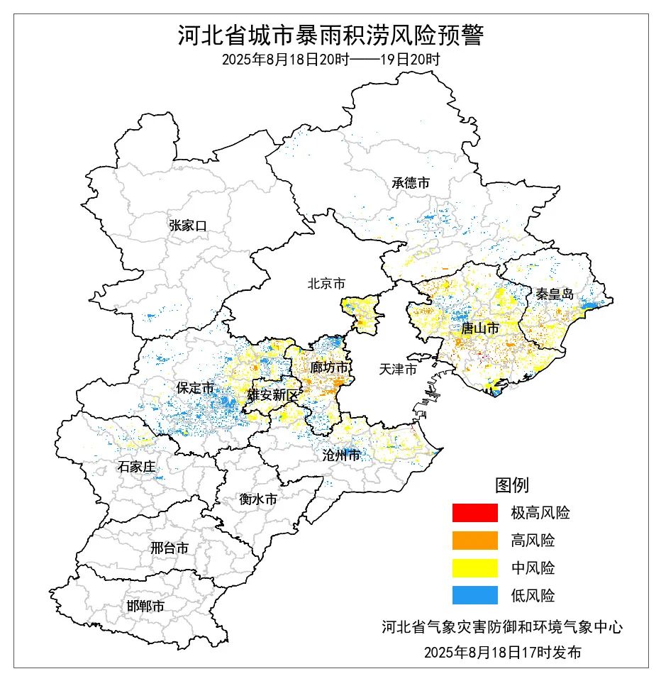 廊坊天气预报_唐山城市暴雨积涝风险预警_河北省暴雨黄色预警