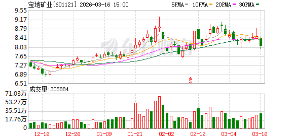 宝地矿业:公司股东新矿集团和金源矿冶持有的首发上市前的股份于3月11日上市流通